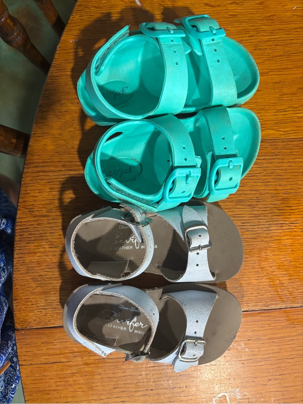 Girls Adjustable Teal Sandals